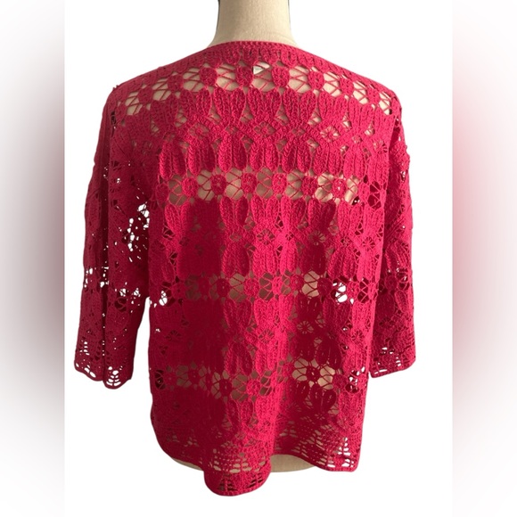 SOLD 😎 Women’s Sundance Samara Crochet Tee size L boho festival vibes hippie - Picture 6 of 12